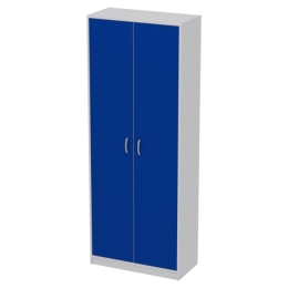 Офисный шкаф ШБ-2 цвет Серый + Синий 77/37/200 см