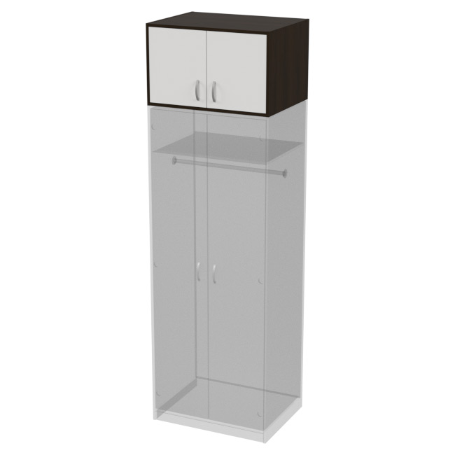 Антресоль АН-06 цвет Венге+Белый 77/58/48 см