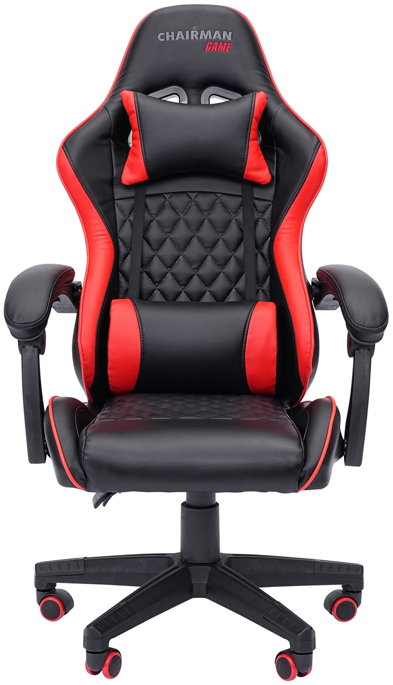 Игровое кресло CHAIRMAN CH28 экокожа черный-красный