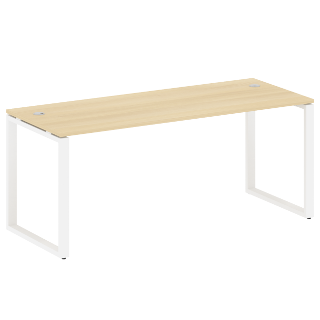 Стол письменный на О-образном м/к METAL SYSTEM БО.СП-5 Акация Белый