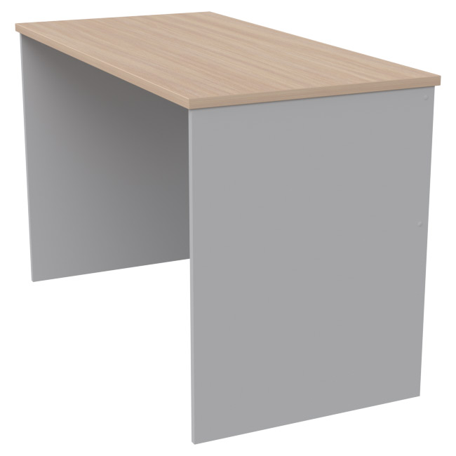 Офисный стол СТ-47 цвет Серый+Дуб Молочный 120/60/76 см