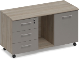 Тумба под оргтехнику топ МДФ Вяз-Мокко МР 262 ВЛ/ВЛ/МП 110/45/57 см