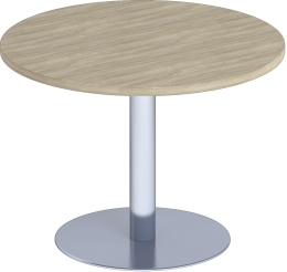 Стол для переговоров круглый на опоре-колонне ПТ-141 Дуб Скандинавский