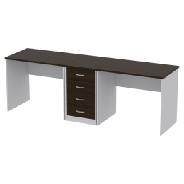 Офисный стол КП-СТ-41 цвет Серый+Венге