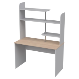 Компьютерный стол СК-12 Серый+Дуб 120/60/176 см