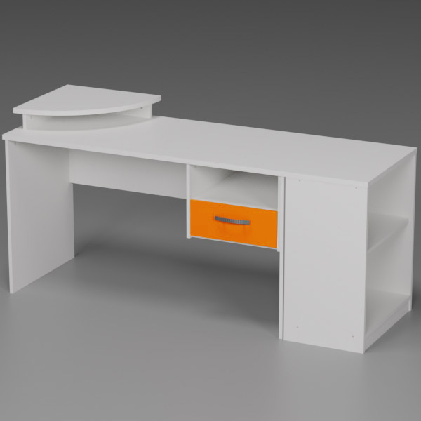Комплект офисной мебели КП-16 цвет Белый+Оранж