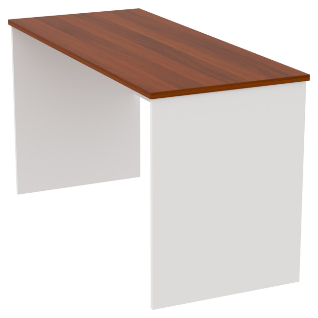 Офисный стол СТ-42 цвет Белый+Орех 140/60/76 см