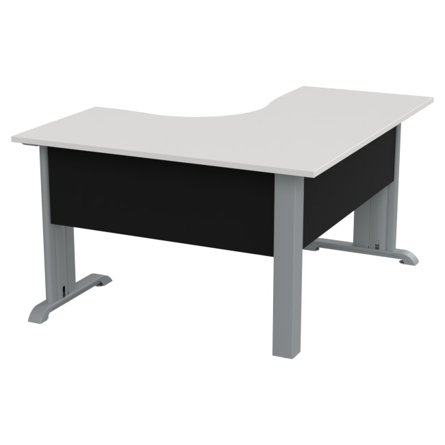Угловой стол СТУ-36Л-М цвет Белый+Черный 140/120/74 см