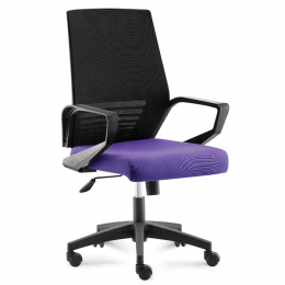 Офисное кресло премиум Эрго black LB Черный/Фиолетовый