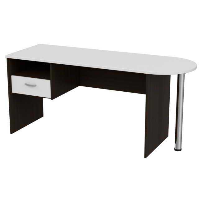 Стол с приставкой КП-1 цвет Венге+Белый