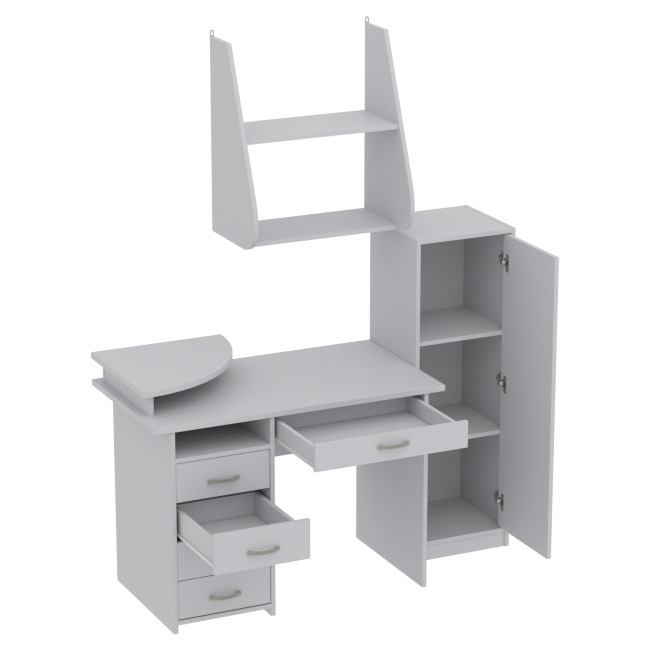 Комплект офисной мебели КП-14 цвет Светло-Серый