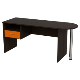 Стол с приставкой КП-1 цвет Венге+Оранж
