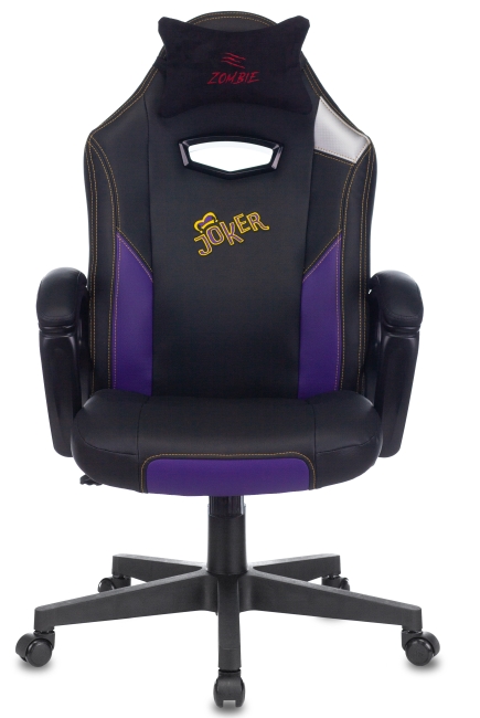 Кресло игровое Zombie HERO JOKER черный/фиолетовый