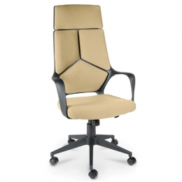 Кресло офисное IQ black plastic+Бежевый
