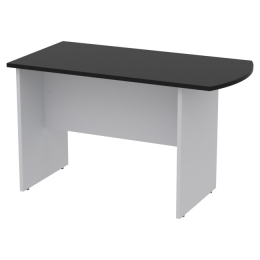 Стол руководителя приставной СПР-12 цвет Серый+Черный 120/60/73 см