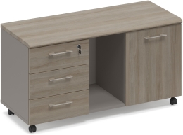 Тумба под оргтехнику топ МДФ Мокко-Вяз МР 262 МП/ВЛ/ВЛ 110/45/57 см