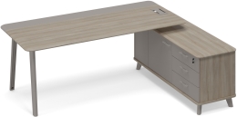 Стол комбинированный на опорной тумбе правый Вяз-Мокко ТМ М1 104 ВЛ ВЛ/МП МП 216,4/164,2/75,6