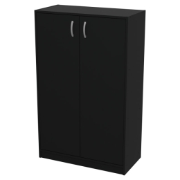 Шкаф для офиса СБ-60+ДВ-60 цвет Черный 77/37/123 см