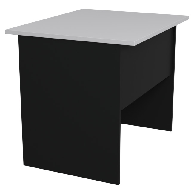 Офисный стол СТ-8 цвет Черный + Серый 90/73/76 см