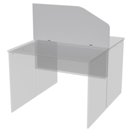 Перегородка для столов Э-49 цвет Серый 100/25-45 см