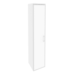 Шкаф высокий узкий левый O.SU-1.10 R L white Белый бриллиант 40/42/197