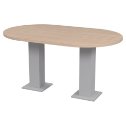 Стол обеденный СТО-150 цвет Серый + Дуб 150/90/75 см