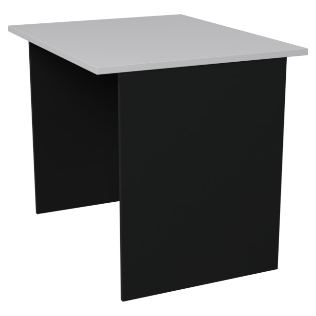 Офисный стол СТ-8 цвет Черный + Серый 90/73/76 см
