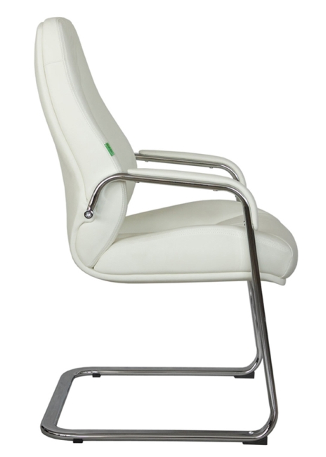 Конференц-кресло из натуральной кожи RIVA F385 Белое