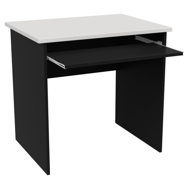 Компьютерный стол СК-27 цвет Черный+Белый 80/60/76 см