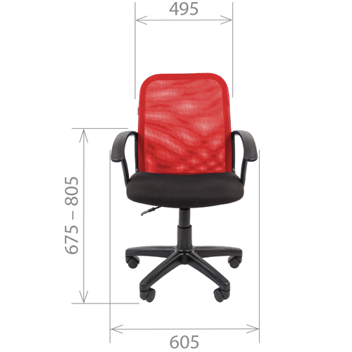 Офисное кресло эконом CHAIRMAN 615 Красный