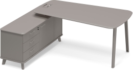 Стoл на опорной тумбе левый для руководителя Мокко премиум ТМ М1 115 МП МП МП 196,4/169,2/75,6