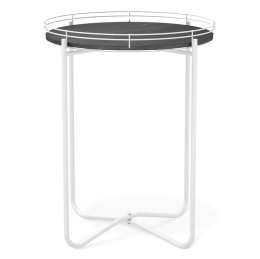 Столик журнальный SHT-CT20 каменный уголь/белый муар