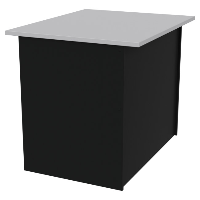 Офисный стол СТЦ-8 цвет Черный+Серый 90/73/76 см