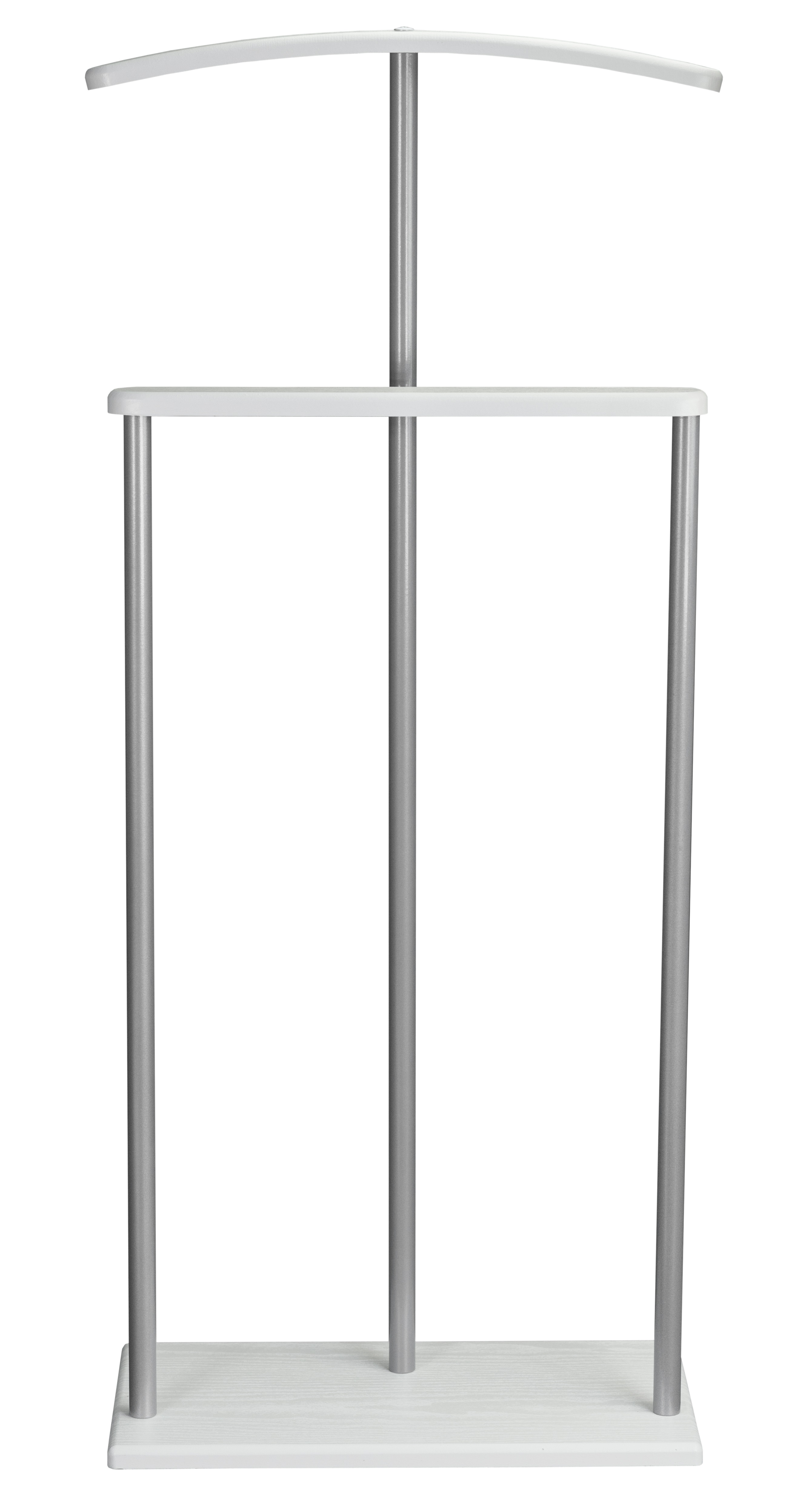 Вешалка костюмная Дэви 1 металлик/белый