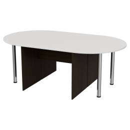Стол для переговоров составной 210/120/76 Венге+Белый
