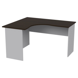 Угловой стол СТУ-36П цвет Серый+Венге 140/120/76 см