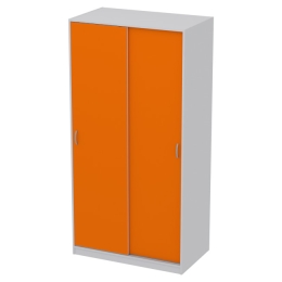 Шкаф для одежды ШК-2 Цвет Серый+Оранж 100/58/200 см
