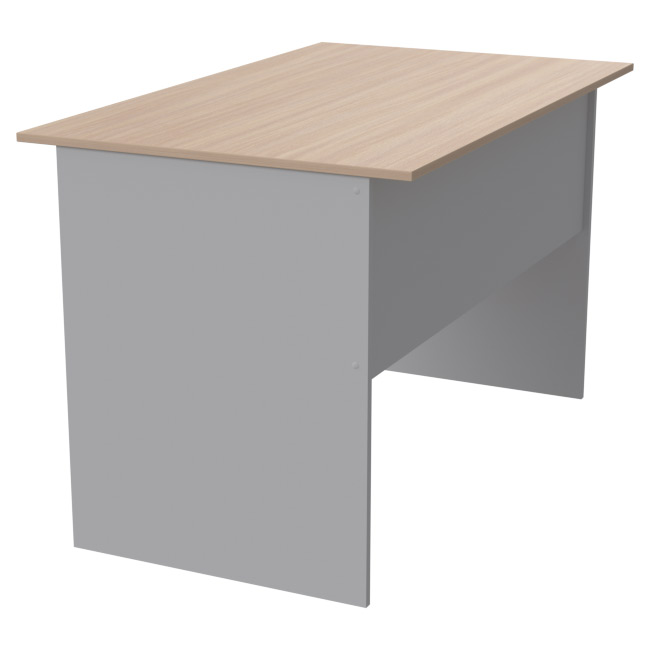 Офисный стол СТ-4 цвет Серый+Дуб Молочный 120/73/75,4 см
