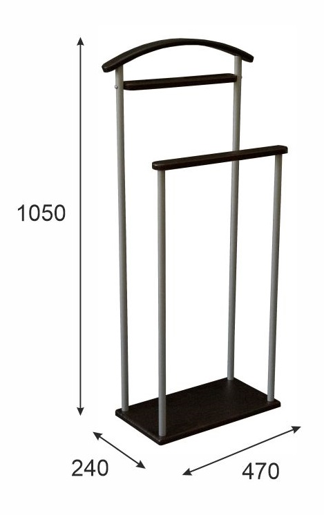 Вешалка костюмная Верис 4 металлик/венге