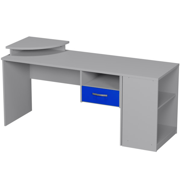 Комплект офисной мебели КП-16 цвет Серый+Синий