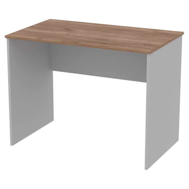 Офисный стол СТ-1 цвет серый + крафт 100/60/75,4 см