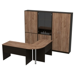 Комплект офисной мебели КП-11 цвет Венге+Дуб Крафт