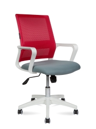Офисное кресло эконом Бит LB белый+красный