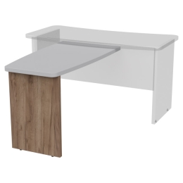 Брифинг-приставка Б-11 цвет Дуб Крафт+Серый 110/60 см