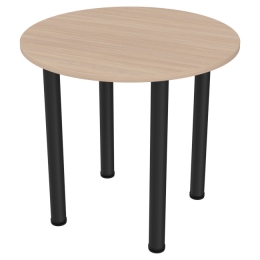 Круглый стол для переговоров СХК-14 цвет Дуб Молочный опора черная 80/80/74 см