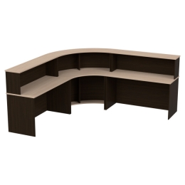 Стойка ресепшн комплект К/ПСУ-70 цвет Венге+Дуб Молочный 251/251/60/118 см