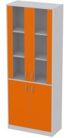 Шкафы для документов Серый + Оранж