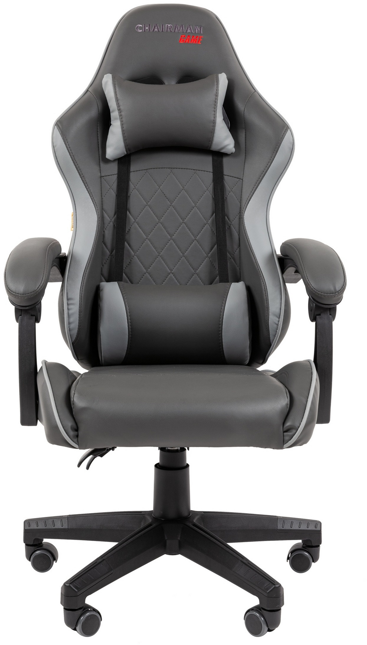 Игровое кресло CHAIRMAN CH28 экокожа черный-серый