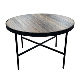 Стол журнальный МеталлАрт М011 БОЛЬШОЙ коричневый дуб/черный