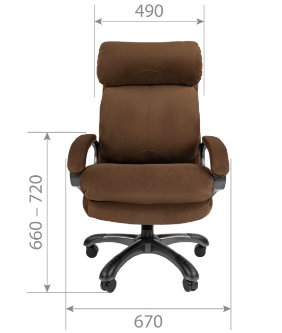 Кресло руководителя CHAIRMAN 505 home коричневый серый пластик